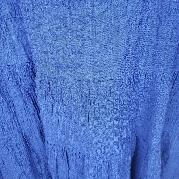 Knox Rose Blue Layered Boho Short Sleeve Dress Sz M - Picture 7 of 10